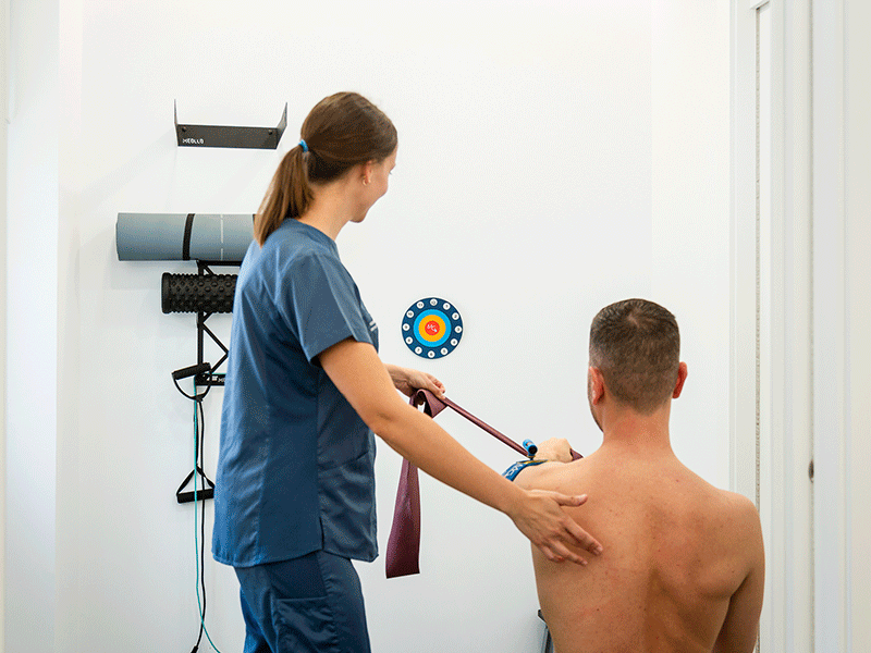 Trabajo de rehabilitación de hombro en nuestra consulta de fisioterapia