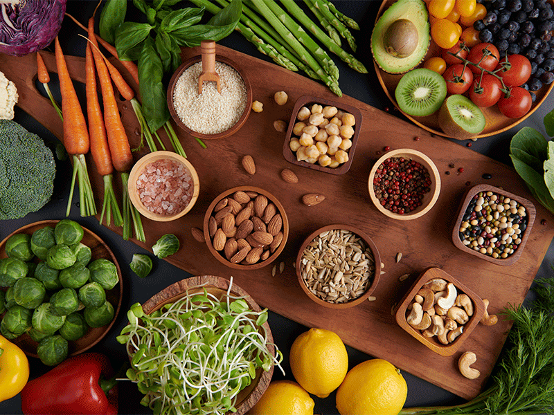 fruts, verduras y legumbres que benefician el microbioma