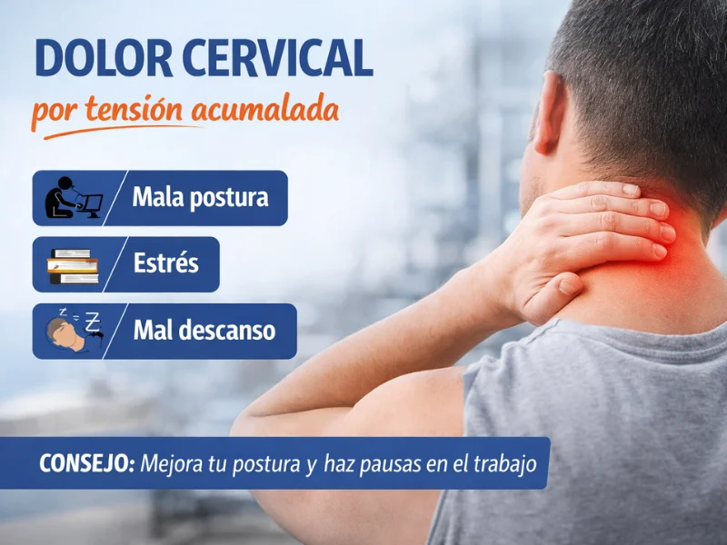 Dolor cervical por tensión acumulada en Almería Dolor cervical por estrés, mala postura y tensión acumulada al hacer deporte en primavera en Almería