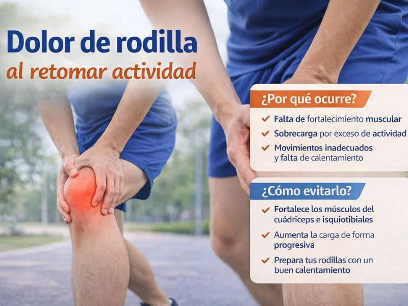 Dolor de rodilla al retomar actividad física en Almería Dolor de rodilla al empezar a hacer deporte en primavera en Almería, sobrecarga y falta de adaptación